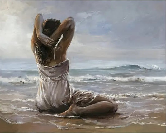 PAINT BY NUMBERS - Lady on Beach