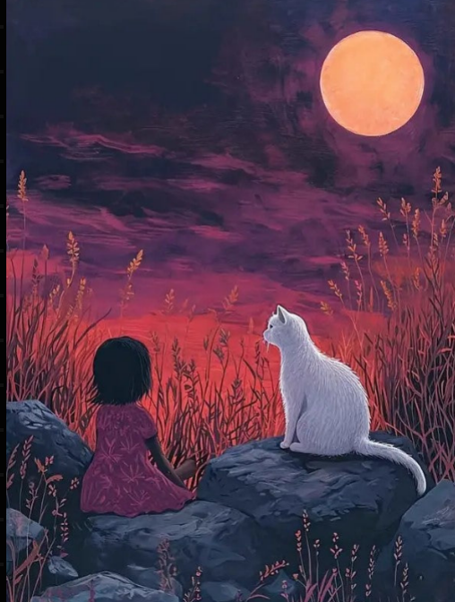 Moonlight cat