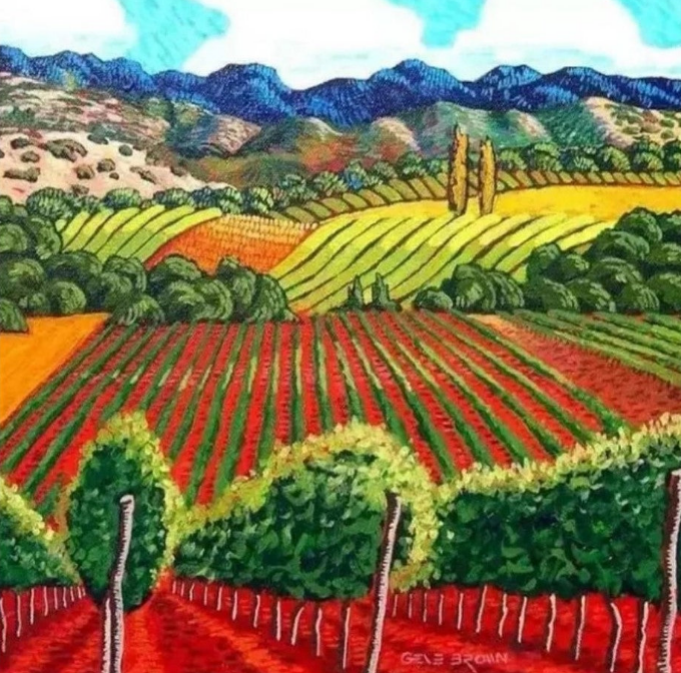 Vineyards 40x40cm