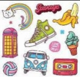 STICKERS - Sneaker, banana and cat rainbow