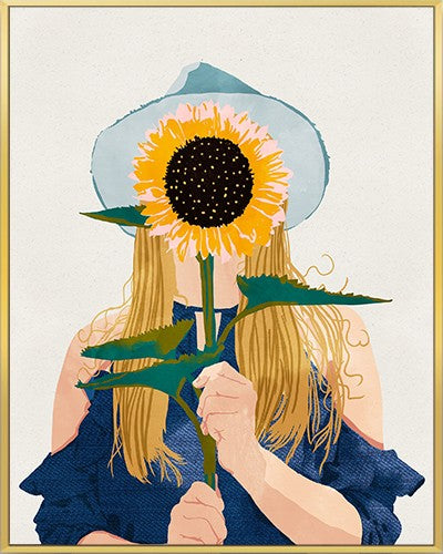 Girl with sunflower