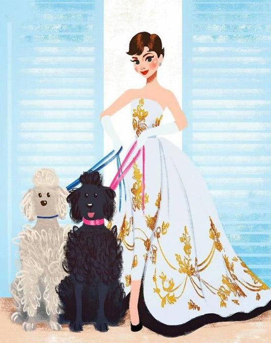 Audrey hepburn cartoon Diamond Dot