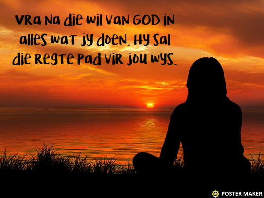 Vra Na Die Wil Van God 40x50cm