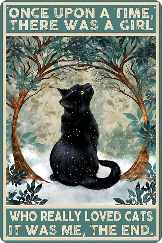 POSTER - Black cat in snow Diamond Dot